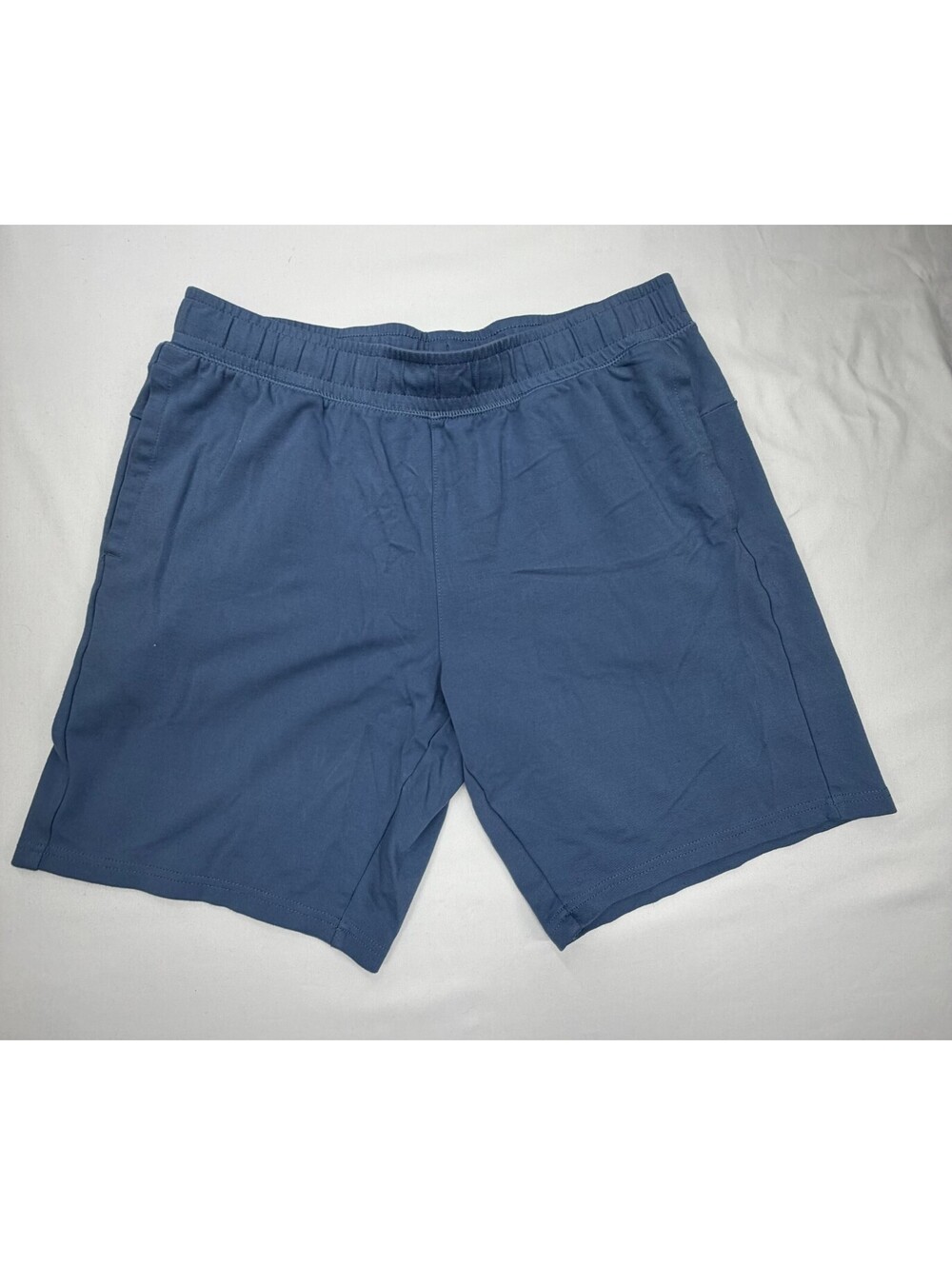 Member's Mark Men's Shorts Athletic Pull On Elastic Waist Zip Pocket Size L Blue